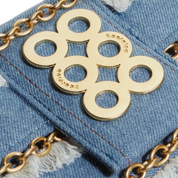 KOORELOO Amalfi Clutch Fringe Denim Crossbody Bag - Picture 7 of 15